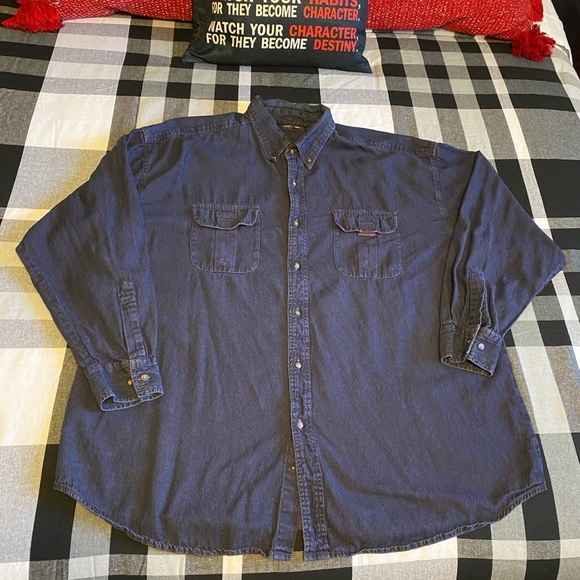 FALCON BAY men’s long sleeve purple shirt/ 1X - Picture 1 of 10